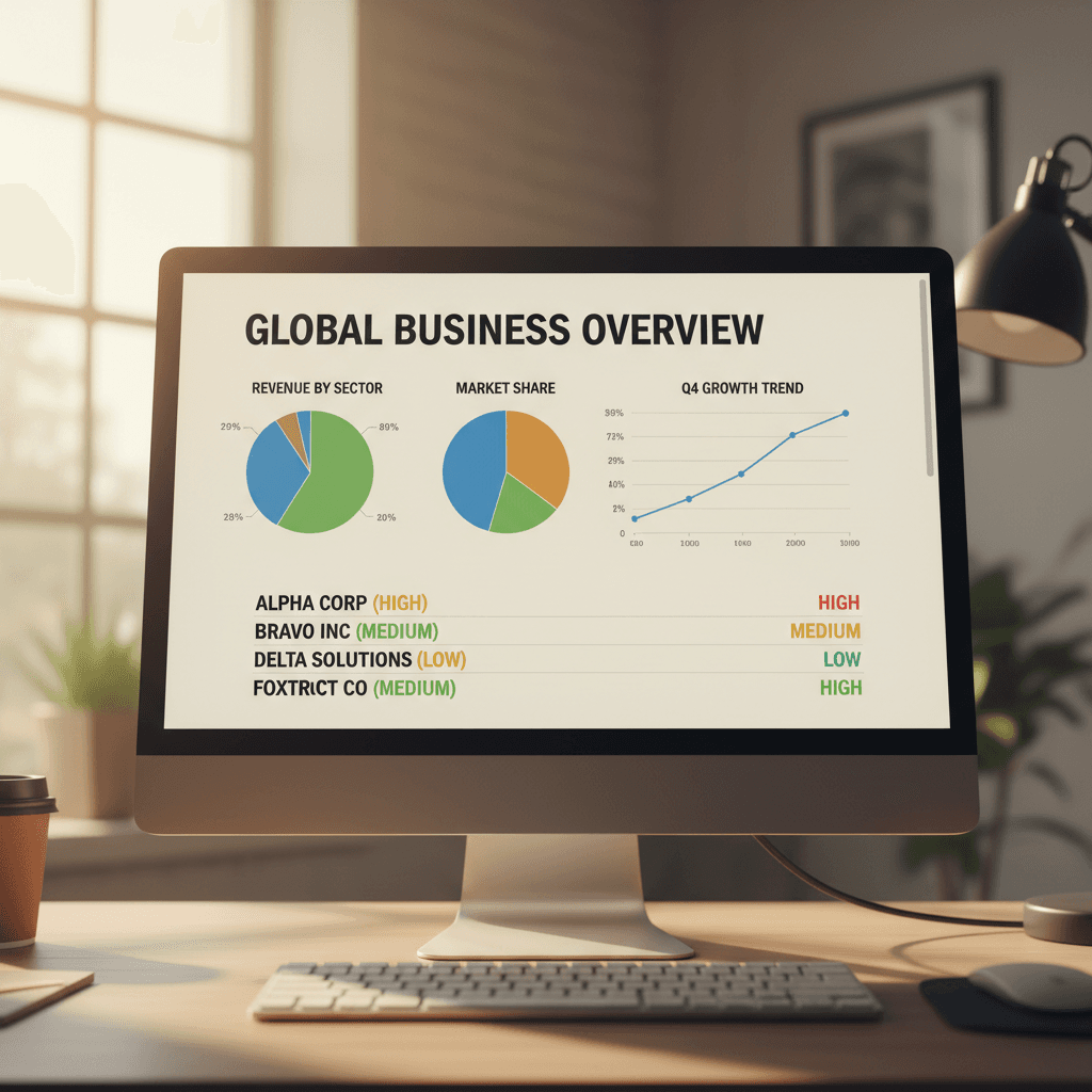 Tableau de bord BatMark montrant l'analyse de données économiques avec listes d'entreprises prioritaires